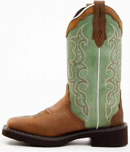 Justin Women's Raya Western Boot Square Toe Tan 7 M US in Saudi Arabia