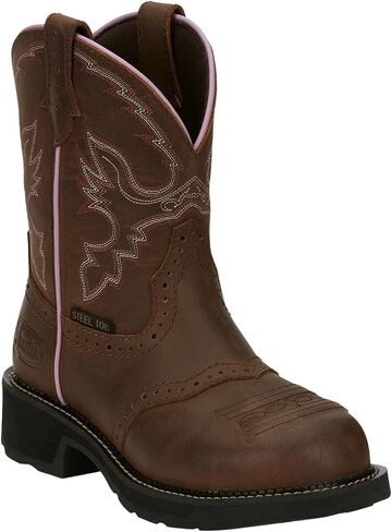 Justin Women's Raya Western Boot Square Toe Tan 7 M US in Saudi Arabia