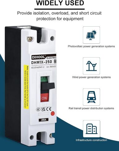 DIHOOL 100 Amp Battery DC Disconnect Switch, DC Breaker for Main Power Station, UPS,Solar in Saudi Arabia