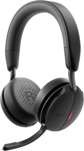 Dell WL3024 Wireless Headset - Leatherette Headband, Built-in AI-Based Noise Cancellation Microphone, Boom mic - Black in Saudi Arabia