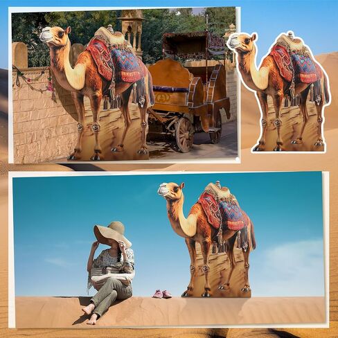 Geelin 5ft Camel Cardboard Cutout Standup Desert Safari Safari theme photo Standup Photo Photo Photo for Arabian Nights Party Nativity Scene Decorations VBS VBS Camel Decor in Saudi Arabia