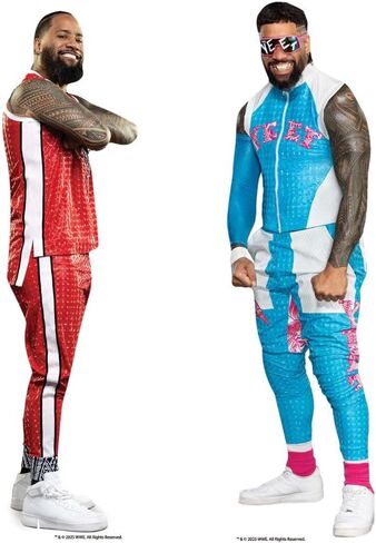 SC4585 WWE Jey and Jimmy USO Three Shelf Top Cardboard Cut Outs Height 31cm - Ideal for WWE Theme, Parties, Birthdays & Fans, Room Decorations & Events in Saudi Arabia