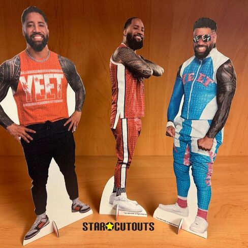 SC4585 WWE Jey and Jimmy USO Three Shelf Top Cardboard Cut Outs Height 31cm - Ideal for WWE Theme, Parties, Birthdays & Fans, Room Decorations & Events in Saudi Arabia
