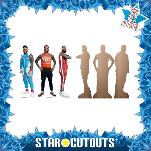SC4585 WWE Jey and Jimmy USO Three Shelf Top Cardboard Cut Outs Height 31cm - Ideal for WWE Theme, Parties, Birthdays & Fans, Room Decorations & Events in Saudi Arabia