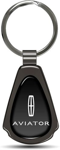 for Lincoln Aviator Black Dome Metal Teardrop Key Chain in Kuwait