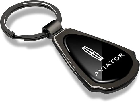 for Lincoln Aviator Black Dome Metal Teardrop Key Chain in Kuwait