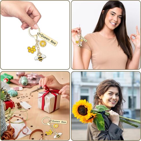 Bee Keychain Inspirations Keyring Gifts - كوين نحلة العسل هدية سحر مفتاح ، ديكور مفاتيح الملحق in Saudi Arabia