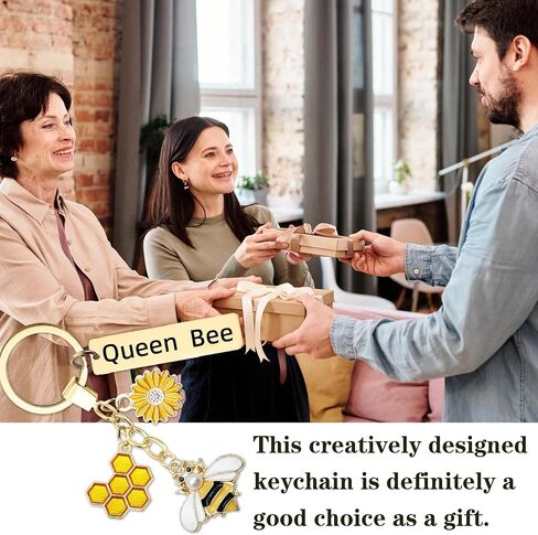 Bee Keychain Inspirations Keyring Gifts - كوين نحلة العسل هدية سحر مفتاح ، ديكور مفاتيح الملحق in Saudi Arabia