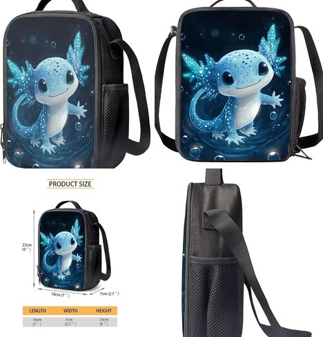 حقيبة ظهر Gomomeblomy Gomomeblomy Axolotl للفتيات 6-8 8-10 حقيبة ظهر Kawaii Girls مع صندوق الغداء سعة كبيرة 4 PCS School Bookbag مجموعة للأطفال الابتدائية روضة الأطفال. in Kuwait