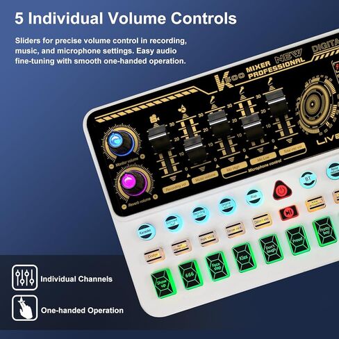 حزمة معدات البودكاست، واجهة صوت أساسية مع ميكروفون وحامل، إزالة الصوت، الاسترجاع، حزمة معدات بودكاست سهلة الاستخدام لـ KTV، البث المباشر، البث الصوتي in Kuwait