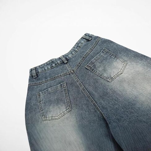 Y2K Baggy Jorts Summer Vintage Jeans Flower Graphic Jean Shorts Wide Leg Streetwear Cargo Pants in Saudi Arabia