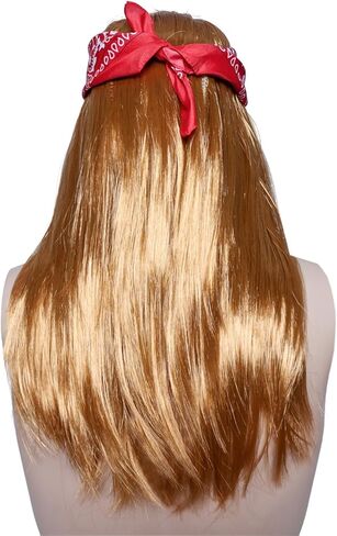 Halloween 80s Rocker Costume Set for Men Hippie Wig Tattoo Sleeve Gloves Headband Inflatable Guitar Punk Props Accessories in Saudi Arabia