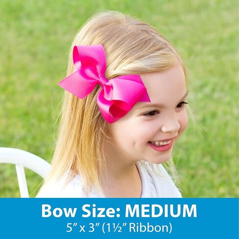 Wee Ones Girls' WeeSplash Vibrant Colored Vinyl Swim Hair Bow on a WeeStay Clip, King, Clear in Kuwait