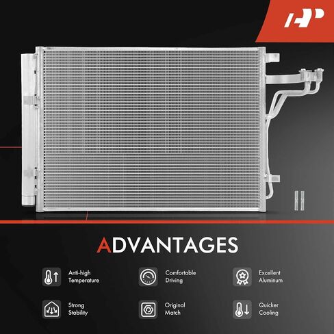 A-Premium Air Conditioning A/C Condenser Compatible with Kia Soul 2017 2018 2019 1.6L 2.0L, Replace# 97606B2800 in Saudi Arabia