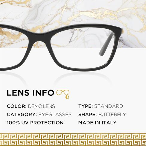 Versace VE3186 Non-Polarized Glasses for Women - Butterfly Acetate Frame with Temples, eShades Eyewear Kit Included in Saudi Arabia