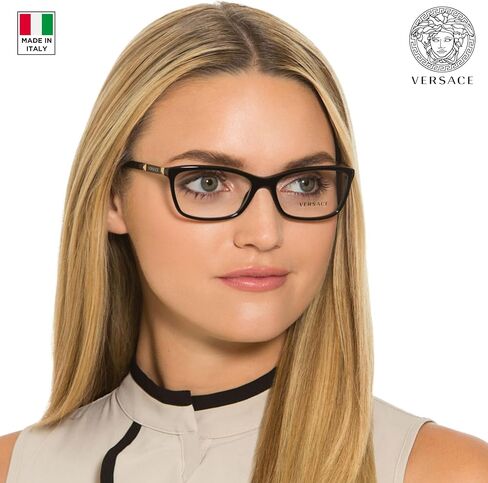 Versace VE3186 Non-Polarized Glasses for Women - Butterfly Acetate Frame with Temples, eShades Eyewear Kit Included in Saudi Arabia