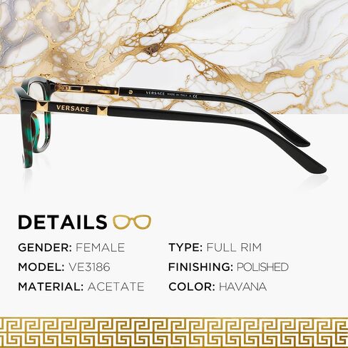 Versace VE3186 النظارات غير المستقطبة للنساء - إطار خلات الفراشة مع المعابد ، و eshades yeewear مجموعة in Kuwait