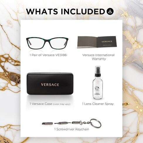 Versace VE3186 النظارات غير المستقطبة للنساء - إطار خلات الفراشة مع المعابد ، و eshades yeewear مجموعة in Kuwait