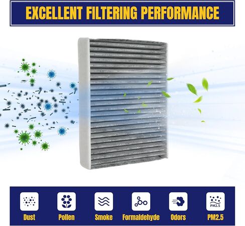 CF10134 Cabin Air Filter for Honda Accord Civic CR-V Pilot Odyssey Ridgeline for Acura MDX RDX TL ILX Cabin Filter Replacement with Activated Carbon Replace CP134 80219-SHJ-A01, 1 Pack in Saudi Arabia