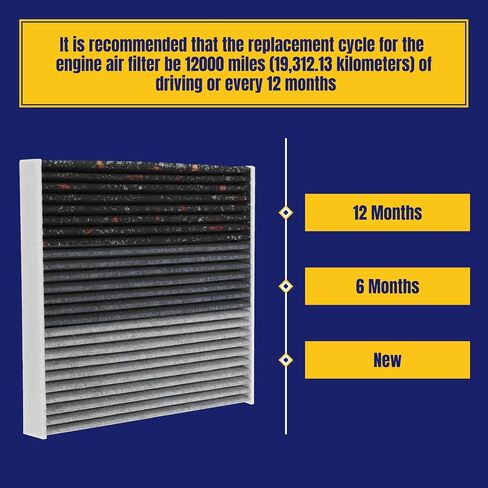CF10134 Cabin Air Filter for Honda Accord Civic CR-V Pilot Odyssey Ridgeline for Acura MDX RDX TL ILX Cabin Filter Replacement with Activated Carbon Replace CP134 80219-SHJ-A01, 1 Pack in Saudi Arabia
