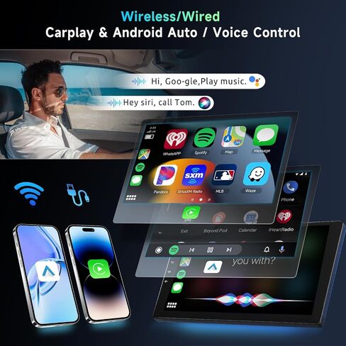 8 CORE 8G+128G ستيريو سيارة أندرويد لهوندا فيت 2008-2013 مع Carplay لاسلكي 10.1 بوصة تعمل باللمس بلوتوث 5.0 راديو السيارة مع نظام تحديد المواقع العالمي للملاحة، واي فاي، أندرويد أوتو، DSP، راديو AM/FM/RDS، كاميرا احتياطية in Saudi Arabia