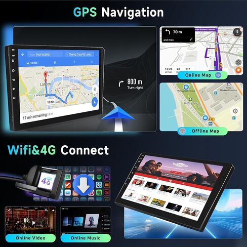 8 CORE 8G+128G ستيريو سيارة أندرويد لهوندا فيت 2008-2013 مع Carplay لاسلكي 10.1 بوصة تعمل باللمس بلوتوث 5.0 راديو السيارة مع نظام تحديد المواقع العالمي للملاحة، واي فاي، أندرويد أوتو، DSP، راديو AM/FM/RDS، كاميرا احتياطية in Saudi Arabia
