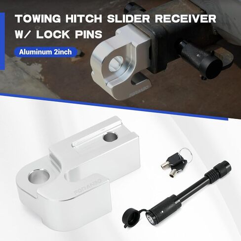 Tow Hitch Slider with Lock Pin & Trailer Hook Protection 45000 lbs Compatible with 3/4" D-Ring or Soft Shackle for Off-Road Trucks SUV Vehicle Towing Recovery Hitch Protection (Blue) in Saudi Arabia