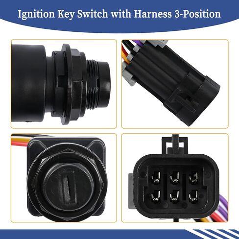 87-897716K01 Ignition Key Switch with Harness 3-Position Fit for Mercury Marine Quicksilver Outboard Motor 8M0059686 897716 Boat Engine Key Switch in Saudi Arabia
