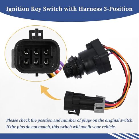 87-897716K01 Ignition Key Switch with Harness 3-Position Fit for Mercury Marine Quicksilver Outboard Motor 8M0059686 897716 Boat Engine Key Switch in Saudi Arabia