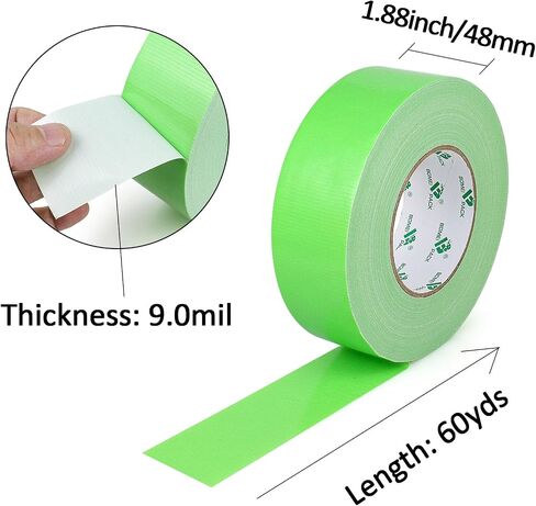 BOMEI PACK Orange Duct Tape, Heavy Duty Strong Waterproof Industrial Color Duct Tape 9.0mil x 1.88inch x 60yds for Packing and Repairing in Saudi Arabia