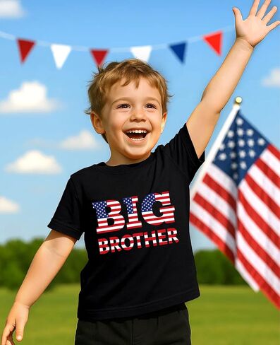Flafens 4th of July Shirts for Boys - Independence Day Boys 4th of July Shirt Kids Patriotic USA American Flag T-Shirt in Saudi Arabia