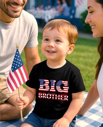 Flafens 4th of July Shirts for Boys - Independence Day Boys 4th of July Shirt Kids Patriotic USA American Flag T-Shirt in Saudi Arabia