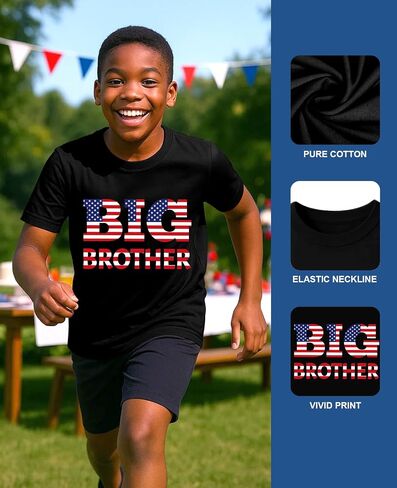 Flafens 4th of July Shirts for Boys - Independence Day Boys 4th of July Shirt Kids Patriotic USA American Flag T-Shirt in Saudi Arabia