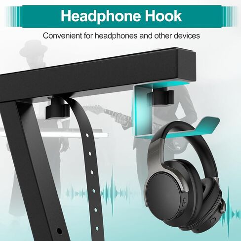 Z Style Adjustable & Portable Heavy Duty Music Stand for Piano Keyboards, Fits 49/61/76/88 Keys, Folding for Travel & Storage in Kuwait