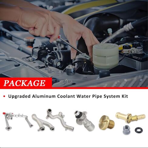 Upgraded Aluminum Coolant Water Pipe System Kit for Land Rover Range Rover Sport LR4 2010-2021, for Jaguar XF XJ XE 3.0L V6, Replaces LR109401 LR092992 LR090630 LR049990 in Saudi Arabia