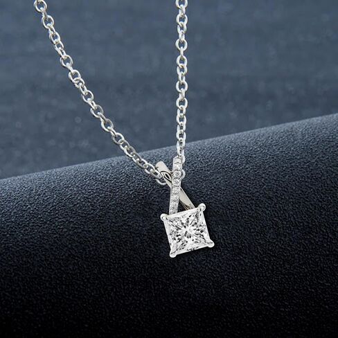 الماس الودية 0.75 قيراط - 6 قيراط IGI مختبر معتمد الماس الماس | Lou Slider Lab Diamond Necklace في 14K أو 18K أبيض أو أصفر أو وردي الذهب | جودة FG-VS1-VS2 in Saudi Arabia