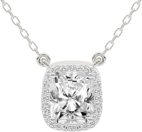 FRIENDLY DIAMONDS 0.75 Carat - 6 Carat IGI Certified Lab Grown Diamond | Flaire Halo Lab Diamond Necklace 14K Or 18K White, Yellow Or Rose Gold | FG-VS Quality in Saudi Arabia