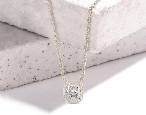 FRIENDLY DIAMONDS 0.75 Carat - 6 Carat IGI Certified Lab Grown Diamond | Flaire Halo Lab Diamond Necklace 14K Or 18K White, Yellow Or Rose Gold | FG-VS Quality in Saudi Arabia