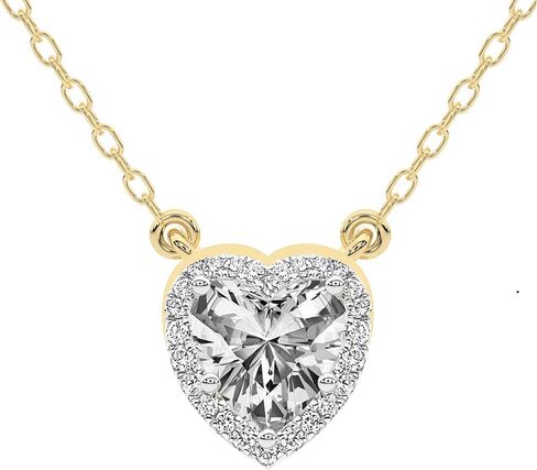 FRIENDLY DIAMONDS 0.75 Carat - 6 Carat IGI Certified Lab Grown Diamond | Flaire Halo Lab Diamond Necklace 14K Or 18K White, Yellow Or Rose Gold | FG-VS Quality in Saudi Arabia