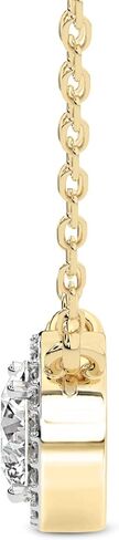 FRIENDLY DIAMONDS 0.75 Carat - 6 Carat IGI Certified Lab Grown Diamond | Flaire Halo Lab Diamond Necklace 14K Or 18K White, Yellow Or Rose Gold | FG-VS Quality in Saudi Arabia