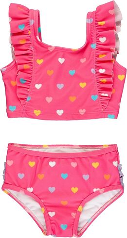 RuffleButts Cayenne Pop Stripe Waterfall Tankini - 10 in Saudi Arabia