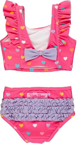 RuffleButts Cayenne Pop Stripe Waterfall Tankini - 10 in Saudi Arabia