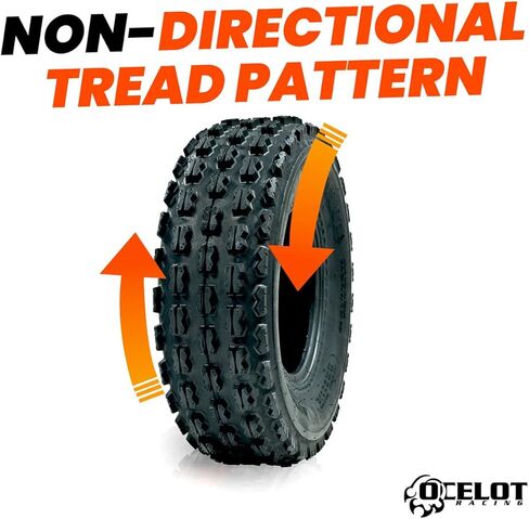 Ocelot P356 ATV Front Tire 21x8-9 GNCC Holeshot Sport RAZR Style 4-Ply Construction with Non-Directional Tread Pattern for Durability, Grip, and Traction in Saudi Arabia