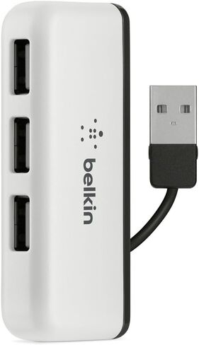 Belkin Travel 4-Port USB 2.0 Hub with Built-In Cable Management (White) in Saudi Arabia