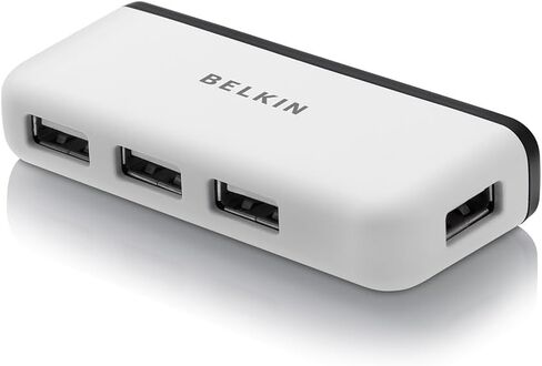 Belkin Travel 4-Port USB 2.0 Hub with Built-In Cable Management (White) in Saudi Arabia