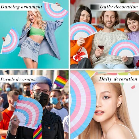 Kigley 48 قطعة من مراوح الشريط الوردي، مراوح قابلة للطي لسرطان الثدي، مروحة يدوية ملونة، مروحة بلاستيكية قابلة للطي للنساء، هدايا سرطان الثدي، ديكورات حفلات التوعية بالسرطان in Kuwait