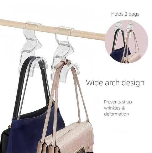 6 Pcs Purse Hanger for Closet - Handbag Hanger Organizer Storage - Over The Closet Rod Hook for Storing and Organizing Purses | Satchels | Handbags | Backpacks, Protecting Bag Shape & Organizing Space in Saudi Arabia