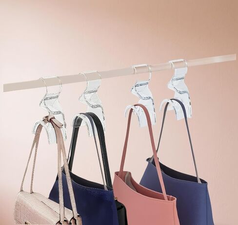 6 Pcs Purse Hanger for Closet - Handbag Hanger Organizer Storage - Over The Closet Rod Hook for Storing and Organizing Purses | Satchels | Handbags | Backpacks, Protecting Bag Shape & Organizing Space in Saudi Arabia