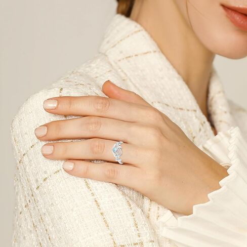 925 Sterling Silver Eye of Horus Ring Adjustable Egyptian Eye of Horus Ring with Moonstone open Ring Egyptian Jewelry Birthday Christmas Gift for Women in Kuwait