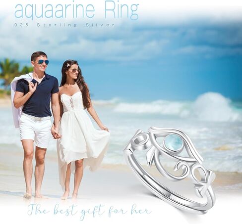 925 Sterling Silver Eye of Horus Ring Adjustable Egyptian Eye of Horus Ring with Moonstone open Ring Egyptian Jewelry Birthday Christmas Gift for Women in Kuwait